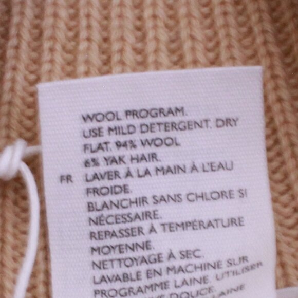 NWOT COS Cable Knit Wool Roll-Neck Turtleneck Belted Vest Camel Brown - Picture 8 of 11